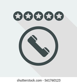 Phone assistance - Long shadow flat icon