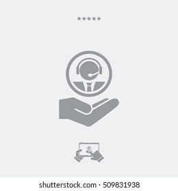 Phone assistance - Vector web icon