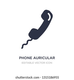 phone auricular with cable icon on white background. Simple element illustration from Tools and utensils concept. phone auricular with cable icon symbol design.