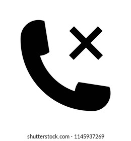 Phone auricular with a cross sign icon vector icon. Simple element illustration. Phone auricular with a cross sign symbol design. Can be used for web and mobile.