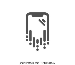 Phone backup sign. Smartphone recovery icon. Mobile device symbol. Classic flat style. Simple smartphone recovery icon. Vector