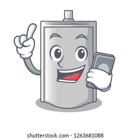 With phone bag packaging food in shape cartoon