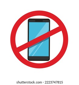 phone ban sign. prohibition icon vector illustration