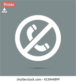 phone ban vector icon 