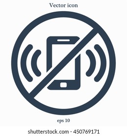 phone ban vector icon 