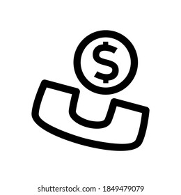 phone banking icon or logo isolated sign symbol vector illustration - high quality black style vector icons

