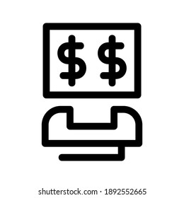 Phone Banking icon or logo isolated sign symbol vector illustration - high quality black style vector icons
