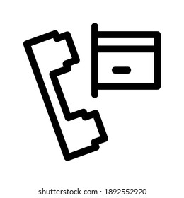 Phone Banking icon or logo isolated sign symbol vector illustration - high quality black style vector icons
