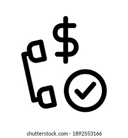 Phone Banking Symbol oder Logo einzeln auf Zeichen Vektorgrafik - hochwertige Vektorsymbole mit schwarzem Hintergrund
