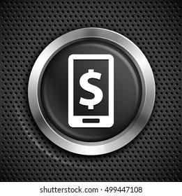 Phone Banking on Black Round Button