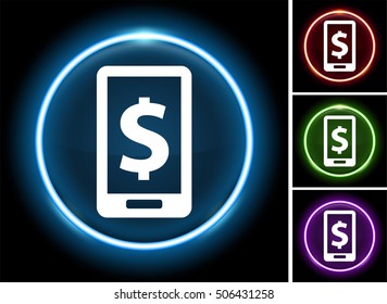 Phone Banking on Glow Round Button
