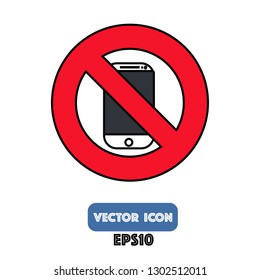 phone banned icon, phone banned vector eps10
