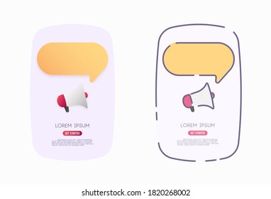 Plantilla de banner de teléfono. Ilustración del vector