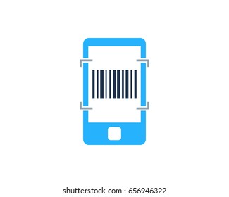 Phone Barcode Icon Logo Design Element