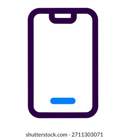 Ícone de bateria do telefone. Ilustração vetorial linear de bateria de telefone isolada no fundo branco.