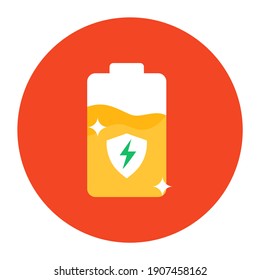 
Phone battery in an icon showing power storage 