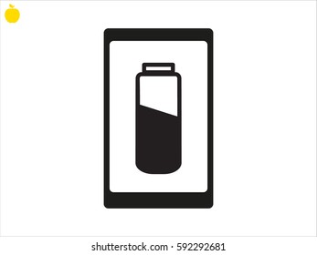 phone battery icon, vector illustration eps10