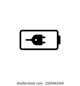 Telefonbatterie, einfache flache Symbol, Vektorgrafik