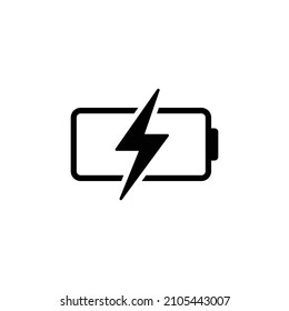 Phone battery simple flat icon vector illustration. Charging battery icon vector.