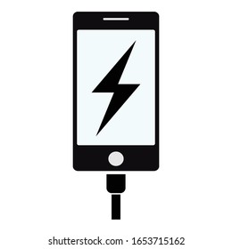 dibujo vectorial de batería de teléfono para sitio web