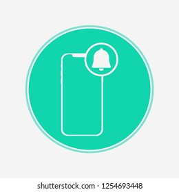 Phone with bell vector icon sign symbol
