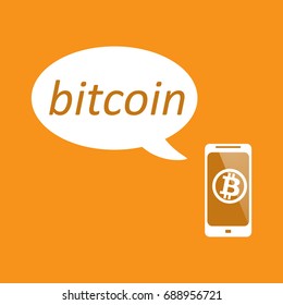 Phone with bitcoin for web design