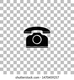 Phone. Black flat icon on a transparent background. Pictogram for your project