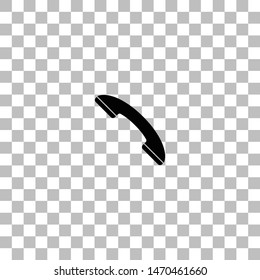 Phone. Black flat icon on a transparent background. Pictogram for your project