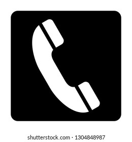 Phone black icon. Phone call symbol isolated on white background. Vector EPS.
