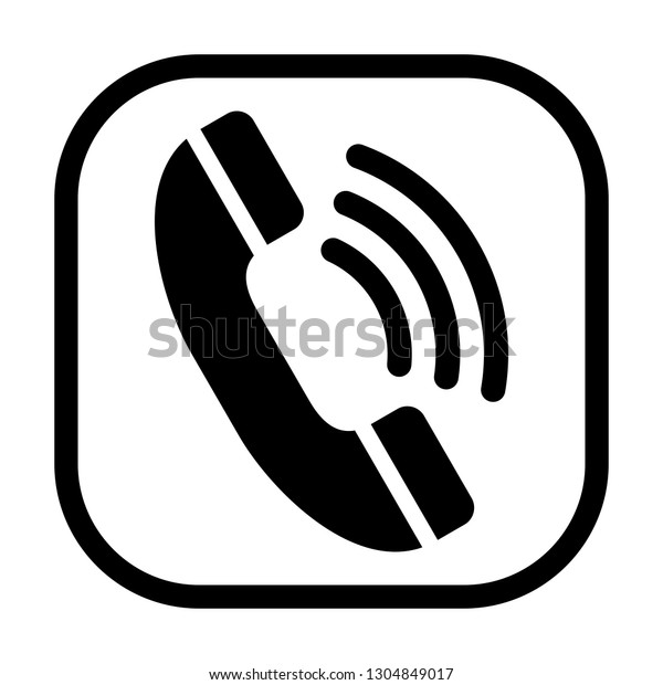 Phone Black Icon Phone Call Symbol Stock Vector (Royalty Free ...