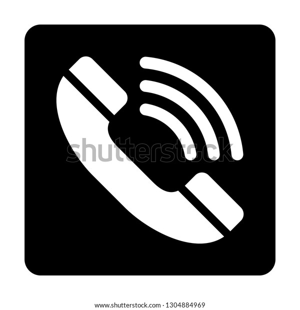 Phone Black Icon Phone Call Symbol Stock Vector (Royalty Free ...