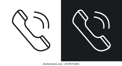 Phone black and white icon.