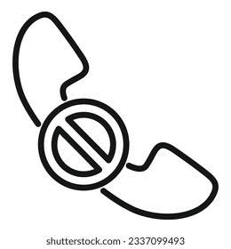 Phone blacklist icon outline vector. Business user. Cyber data