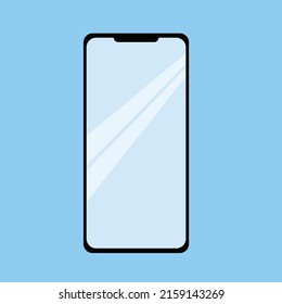 phone with blank frame and blank screen smartphone vector