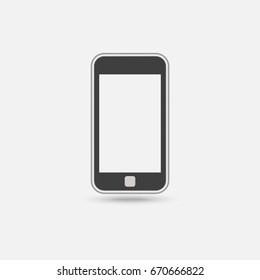 phone blank screen icon on white background , vector illustration