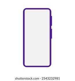 Phone, blank phone screen. Vector simple color flat illustration. 