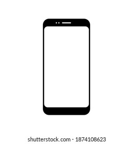 teléfono con pantalla blanca en blanco 