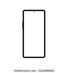 phone with blank white screen