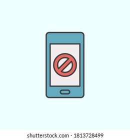 teléfono, icono de vector de color de bloque, ilustración vectorial
