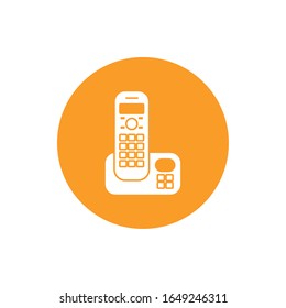 Telefonblock-Stil Symbol-Design, Call Telefon-Kommunikation Hotel Büro öffentliche Wählverbindung und Technik Thema Vektorillustration Illustration