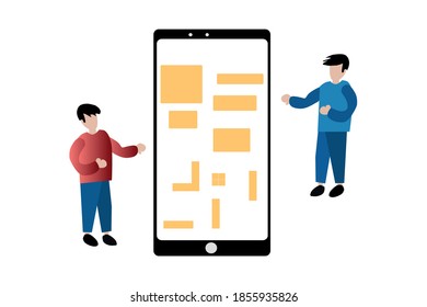 Plantilla de bloques de teléfono para sitios web o aplicaciones.