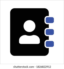 Phone book and address book icon