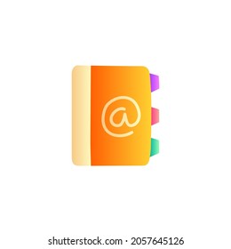 Phone book, address book icon in gradient color style