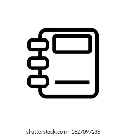 Phone book and address icon vector