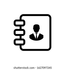 Phone book and address icon vector