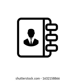 Phone book and address icon vector