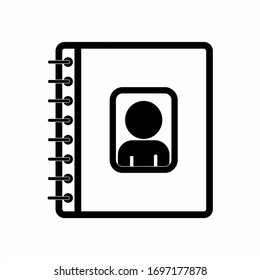 Phone Book And Address Icon Vector - High Quality