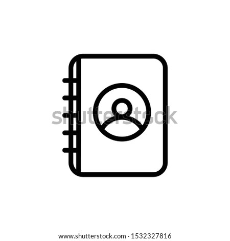 Phone book and address icon vector