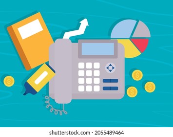 phone and book of audit theme