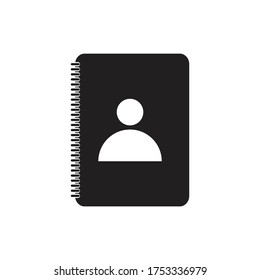 Phone Book Block Style Icon Vector Illustration Design. Phone Book Icon. Phone Number List Icon. Simple, Flat, Black.